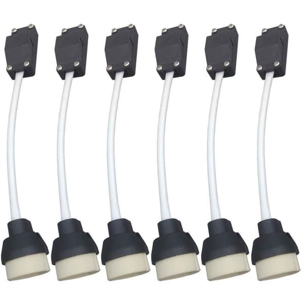 GU10 Lampeholder. Pærestikforbindelse. Adapter til LED og Halogen. Keramisk Base og Klemrække - AIMOONSA