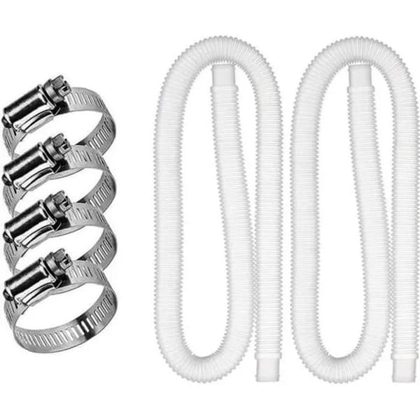 Erstatningspoolslange - 32mm - 1.5m - 4 klemmer - Lækagesikker