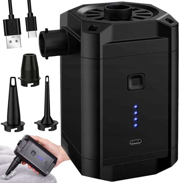 Elektrisk pumpe batteridrevet 3 dyser LED