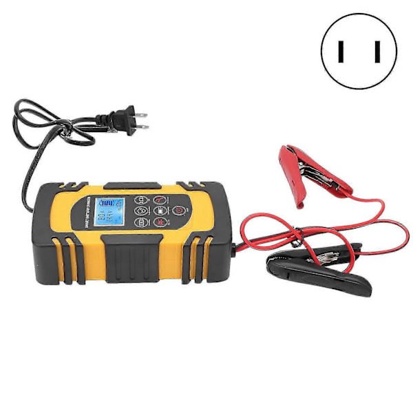 Profesjonell Smart Batterilader Bilbatterilader Tilbehør (Gul)