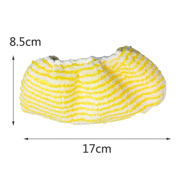 Kompatibel med Karcher SC1 SC2 SC3 SC4 SC5 SV7 dampmoppe tilbehør - 3 mikrofiberklude og 3 moppebetræk i sort og gul