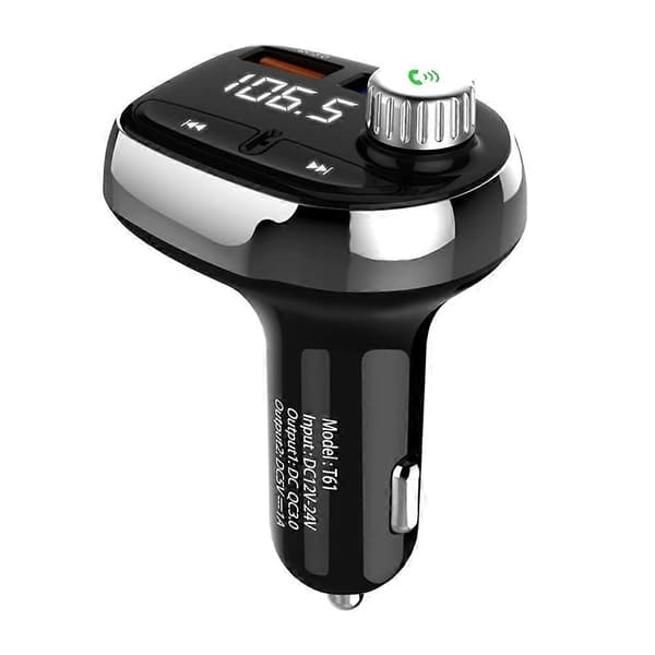 Bil MP3-afspiller Bluetooth Bilsæt FM-sender Håndfri Opkald Dobbelt USB-biloplader