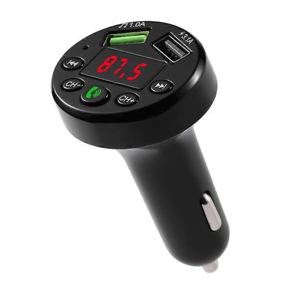 Langaton Bluetooth 5.0 FM-lähetin autoon MP3-soitin USB-autolaturiadapteri