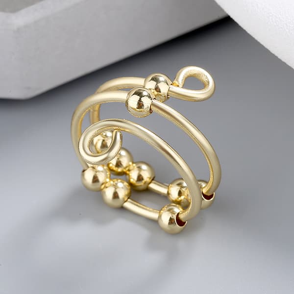 Justerbar Antistressring i Kobber, 4-pakning