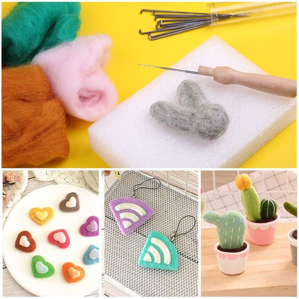 Needle Felting Kit for Beginners with Felt Needle Set