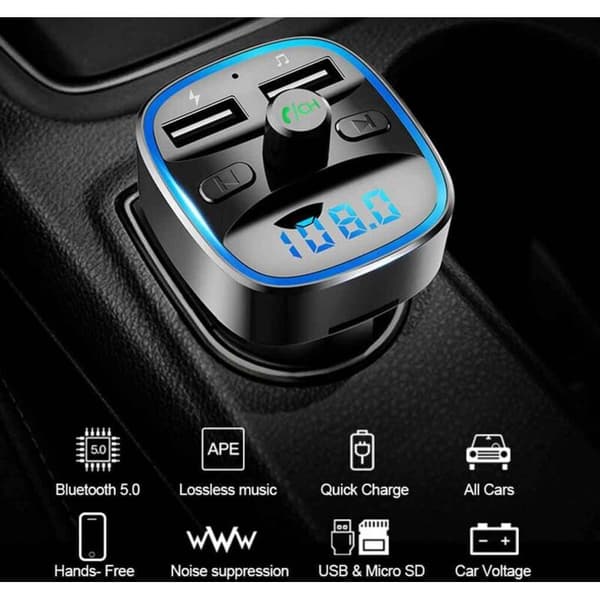 T25 Bil FM-sender Bluetooth Bil Logbog Bil MP3-afspiller Smart Navigation 12-24V