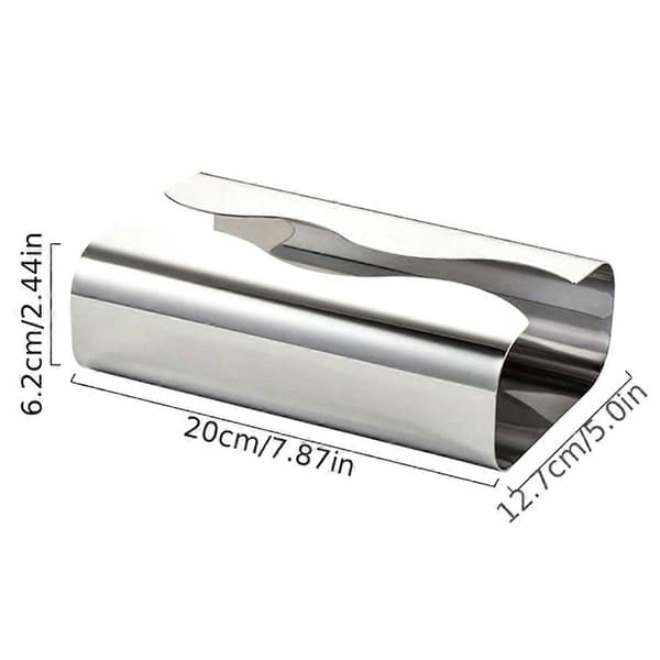 Stainless Steel Tissue Box with Mirror, Silver Napkin Holder, Table Tissue Box, Table Decoration, Kitchen Accessory