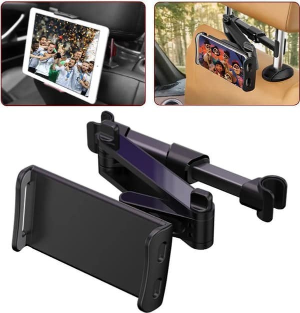 Foldable Car Headrest Phone/iPad Holder 360° Rotatable