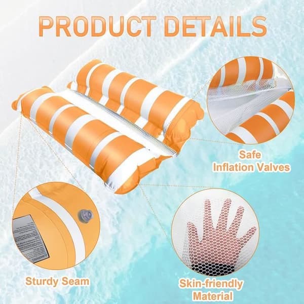 Oppustelig Pool Hængekøje - Vand Pool Flyder - PVC - 130*70cm