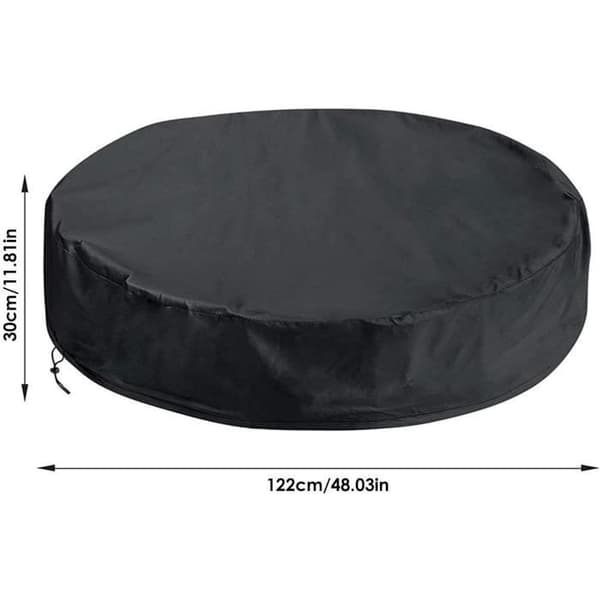 Hundepoolovertræk - Rundt - Sammenfoldeligt - UV-resistent - 122X30cm