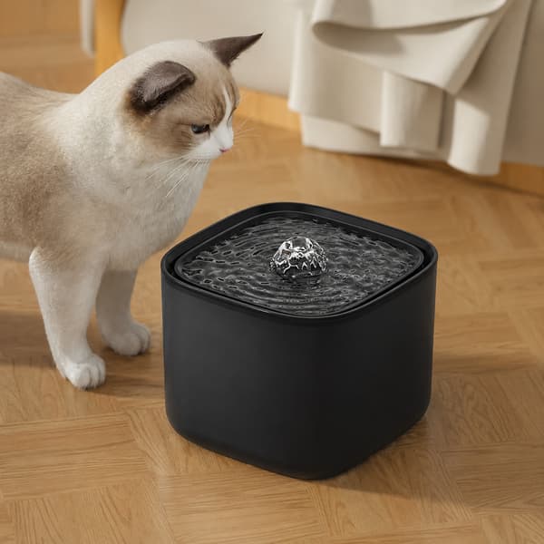 Automatic Pet Water Fountain - 3L Capacity, Grey