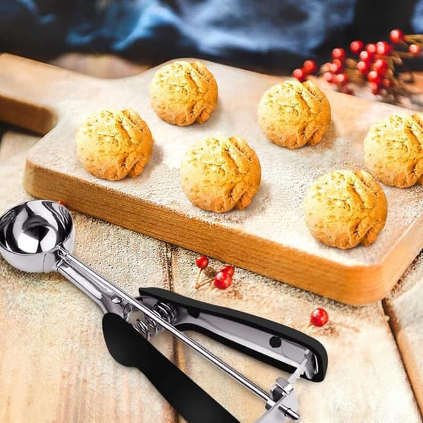304 isske i rustfrit stål til is, melon, kødboller, kage, cookiedej, ris. 5 cm isske