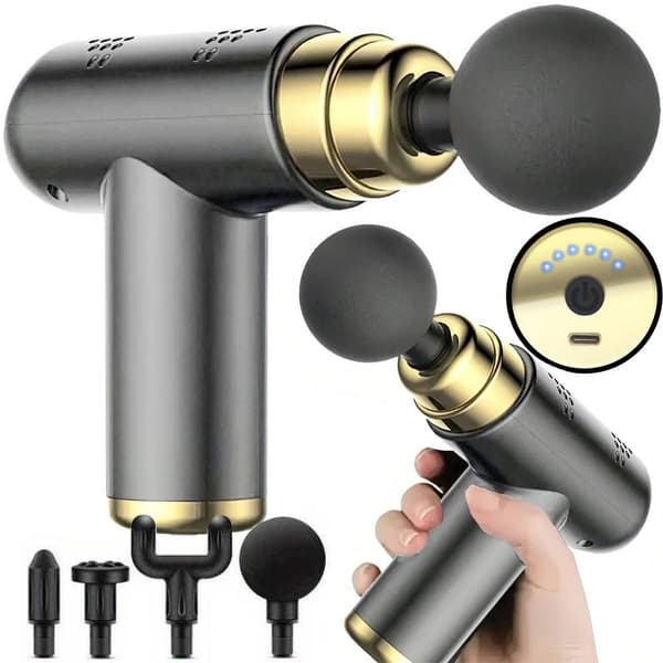 Portable Massage Gun for Muscle Massage - 4 Nozzles