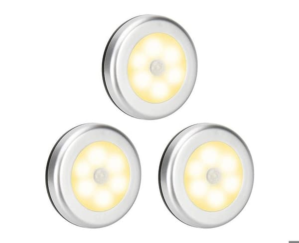 Bevegelsessensorlamper, Batteridrevet LED-nattlys, Selvklebende garderobelys, Trappelys