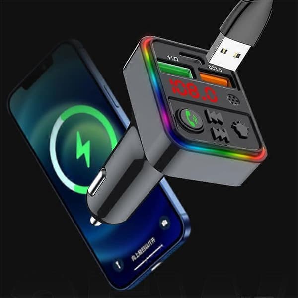 PDF18 PD 25W+QC3.0 Billader Bluetooth MP3-spiller Billaderadapter Støtter Håndfrie Anrop U-Disk Lossless Lydkvalitet