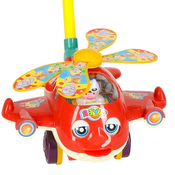 Helikopterfly med skyvestang og lyd