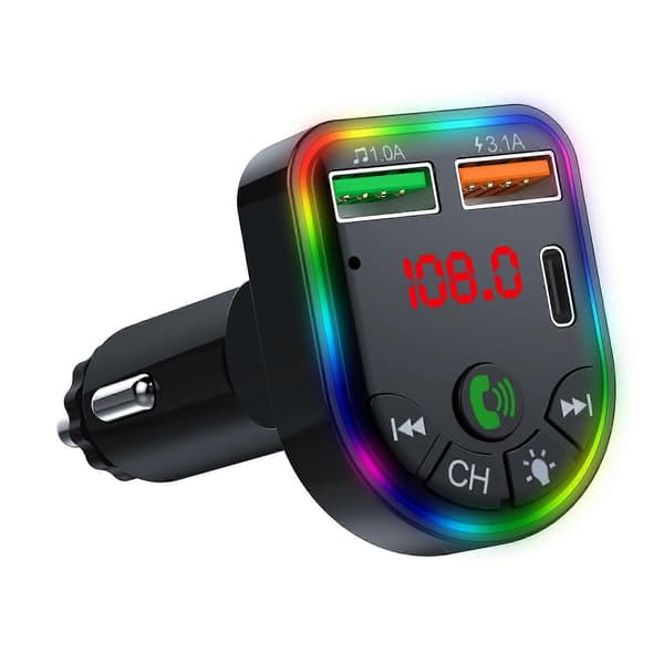 Typ A P20 Bil Bluetooth Handsfree Samtal Bil MP3 Ljud Digital Display USB Billaddare