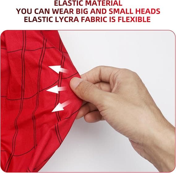 Spider-Man 1:1 Fjärrkontroll Elastisk Mask med Rörliga Ögon för Cosplay (Hakstyrning)