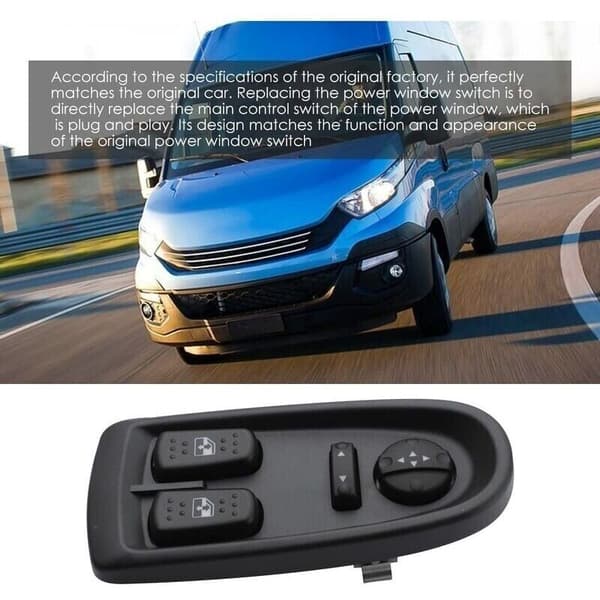 AIMOONSA Strømvindusbryterknapp. Elektrisk vindusbryter egnet for IVECO DAILY 2006-2011 5801304491