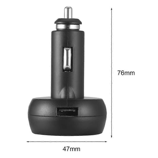 3-i-1 Digital LED USB Billader Voltmeter Termometer Bilbatteriovervåker No.94649