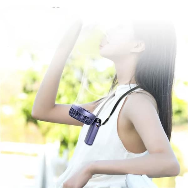 Bærbar ventilator - Bærbar model - LED-display - 5 hastigheder - 4000mAh batteri
