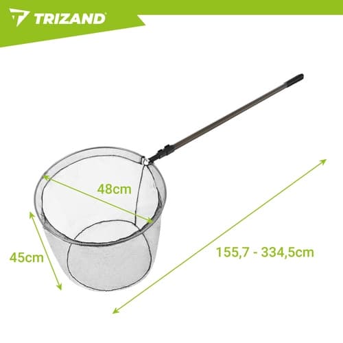 Fiskegarn Teleskopisk - 48x45 cm - Opptil 335 cm