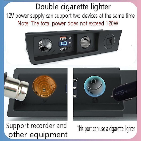 Til Ios Biloplader Cigarettænder Modificeret En Til To For- B6/b7/cc//r36