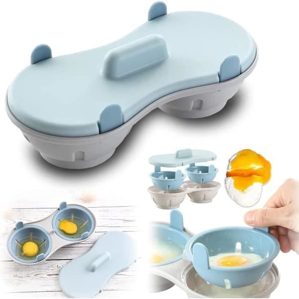 Microwave Egg Cooker, Double Cup Egg Cooker, Fried Egg Cooker, Steamed Egg Cooker, Egg Mold