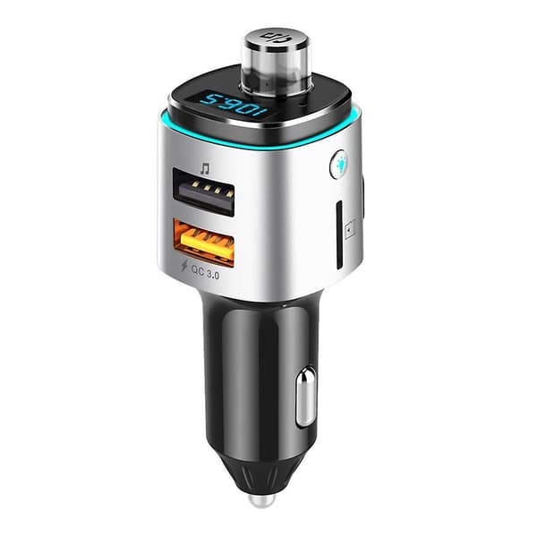 Multifunktionel Bluetooth 5.0 Håndfri FM-sender MP3-afspiller til bil