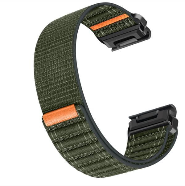 26 mm nylon urrem til Garmin Fenix 8/5/6/7X Pro/Epix 935/965 Grøn