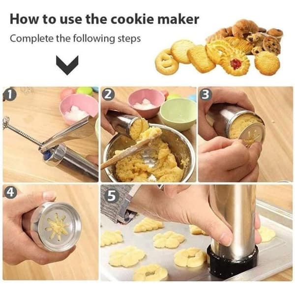Cookie mold, cookie gun, cookie press, 20 cookie discs