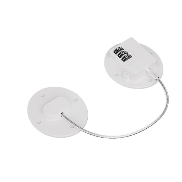Self-adhesive Combination Lock for Refrigerator, Oval Password Lock, Standard Size (2-pack), compatible with Refrigerator White
