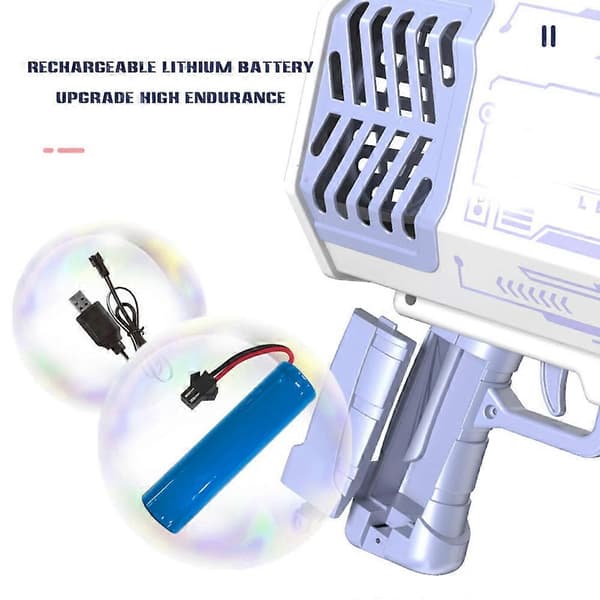 69 Holes Electric Bubble Machine Handheld Bubble Blower Rechargeable_Special Gifts