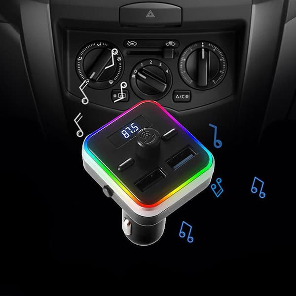 Bluetooth-kompatibel 5.0 Bil MP3-spelare Handsfree Samtal Dubbla USB Billaddare