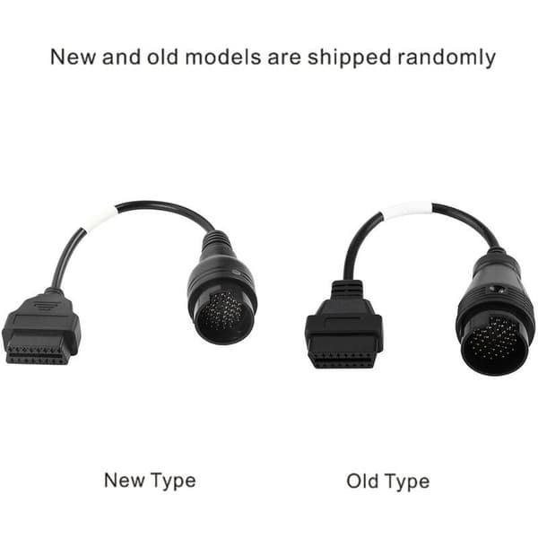 38-pin til 16-pin OBD2 diagnosekabel for Iveco lastebiler