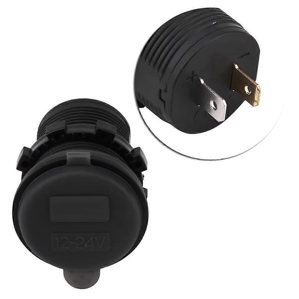 12/24V 2.1A Bil USB Oplader Adapter Strømstik Voltmeter til RV Motorcykel Båd Blåt Lys E2U~02