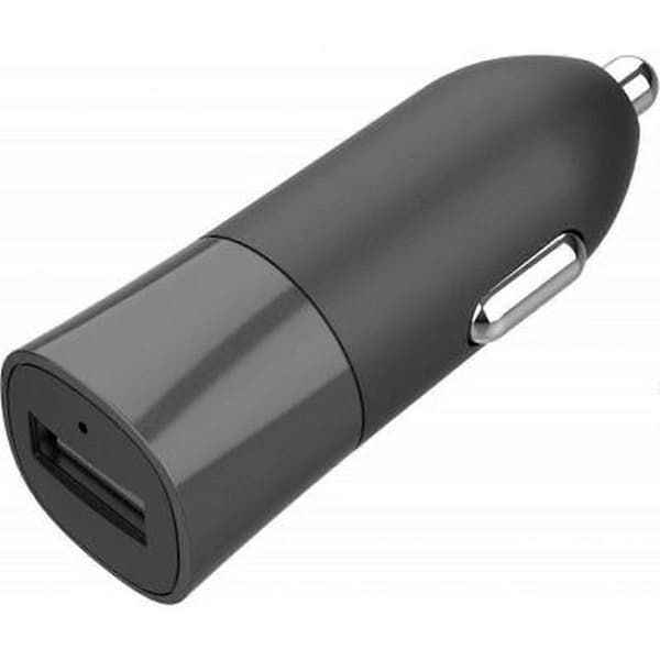 USB A billaddare 2.4A FastCharge USB A/micro USB-kabel, Svart