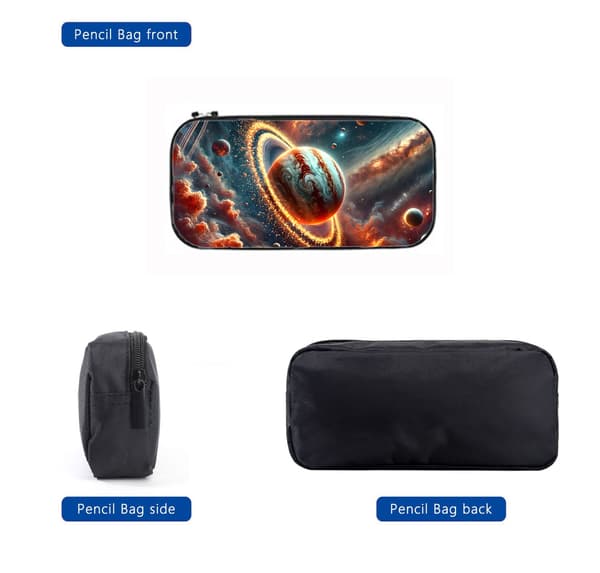 Backpack - Space Planet 3-in-1 School Bag With Lunch Bag And Pencil Case (6)