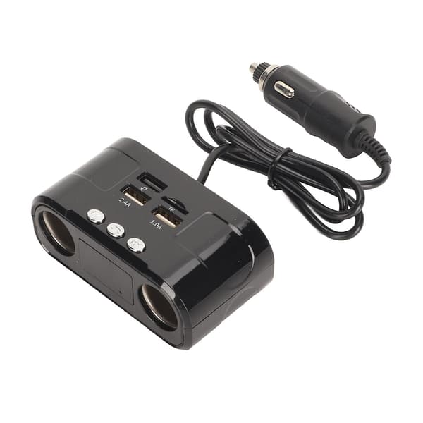 1 for 2 Biloplader Dobbelt USB Universal Support Hukommelseskort Bil Bluetooth Cigarettænderadapter til 12‑24V Køretøjer