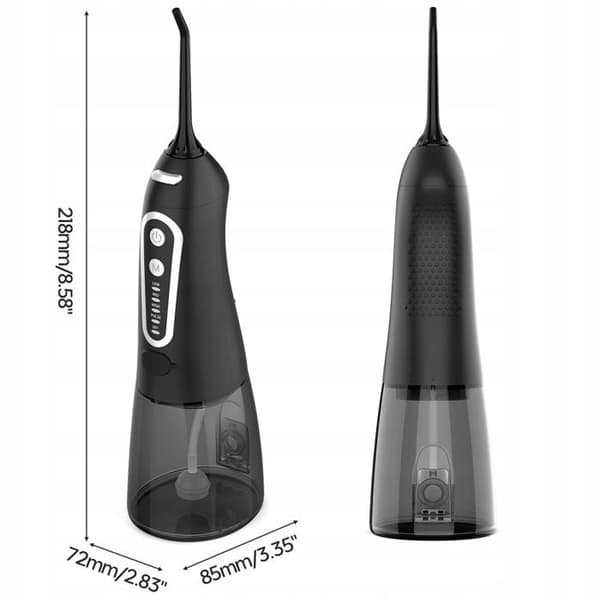 Bærbar vanntråd – HDEYE – Profesjonell – 6 dyser – 300 ml – IPX7 – 5 moduser