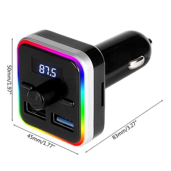 Bluetooth-kompatibel 5.0 Bil MP3-spiller Håndfri Samtale Dobbel USB Billadere