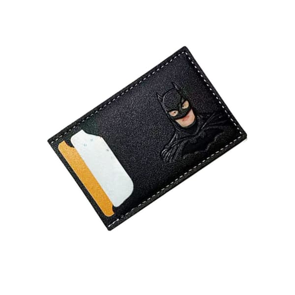Batman Card Holder Horizontal (Right) 2-pack - Black PVC with Large Capacity and Multifunctional Design for Cards Black + Black 2-Pack 10 cm