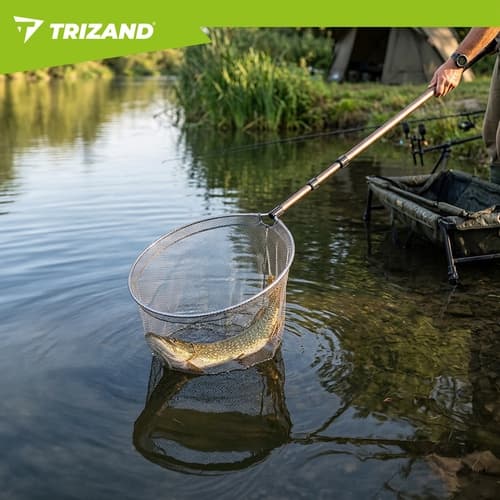 Fiskegarn Teleskopisk - 48x45 cm - Opptil 335 cm