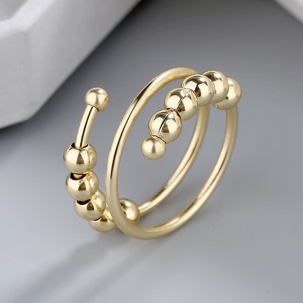 Adjustable Anti-Stress Copper Ring, 4-pack