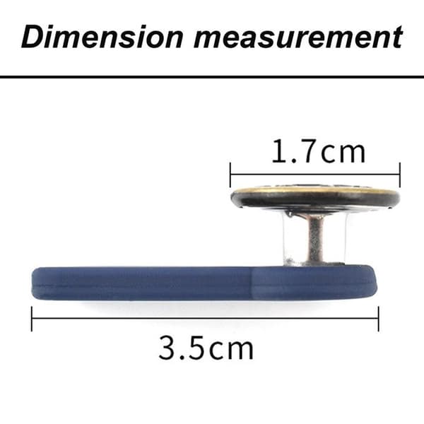 10 stk jeansknapper, bukseknappforlenger, elastisk metall-silikonknapp for gravide kvinner, jeans,