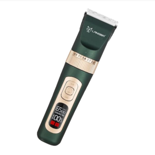 Professional Cordless Pet Hair Clipper with Ceramic Blade and Digital Display, Compatible with Various Animals