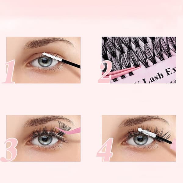 570 pcs DIY False Eyelashes Kit, Eyelash Extension, Volume Lashes Set with Glue and Tools