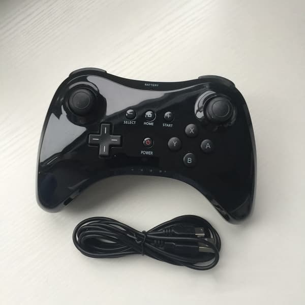 Pro-kontroller for Wii U, PowerLead trådløs spillkontroller Black