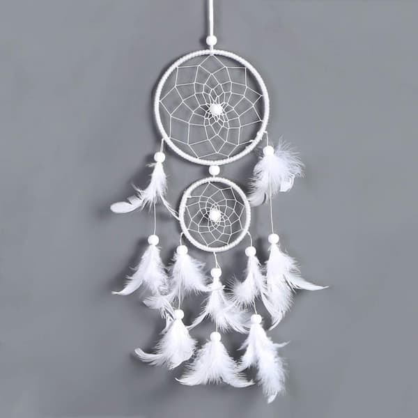 Dreamcatcher with Feathers White