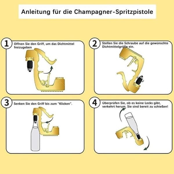 Champagnepistol - Ølinjektor - Plast - Holdbar - Nem at bruge